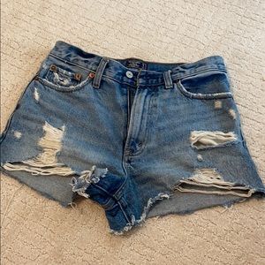 Abercrombie & Fitch ripped jean shorts